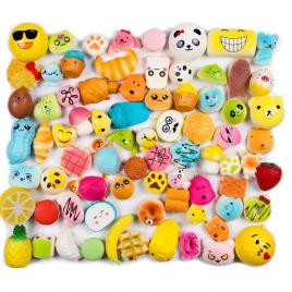 Set jucarii squishy breloc parfumate cu revenire lenta, 5 brelocuri mystyle kids