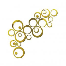 Set oglinzi design modern - oglinzi decorative acrilice gold - mystyle� luxury home 24 bucati/set
