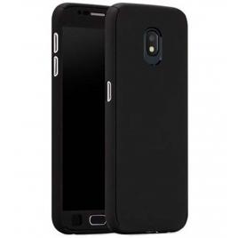 Husa full cover 360� (fata + spate + folie sticla) pentru samsung galaxy j7 (2017), negru