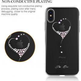 Husa kingxbar pentru apple iphone x design cristale - silver