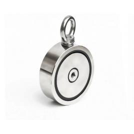 Magnet neodim oala d 75 mm cu doua carlige inelare si doua fete 200kg