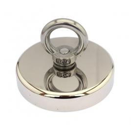 Magnet neodim oala d90 mm carlig inelar magnet fishing 320 kg forta