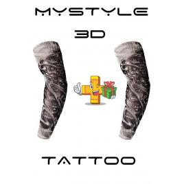 Set doua maneci tatuate mystyle� 3d print - imita un tatuaj real 100% - body art tattoo maneca