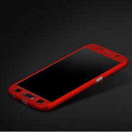 Husa protectie pentru samsung galaxy s6, rosu, fullbody fata-spate, folie de protectie gratis