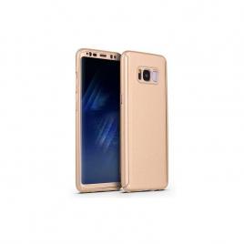 Husa glomax fullbody auriu pentru samsung galaxy s8 plus cu folie de sticla inclusa