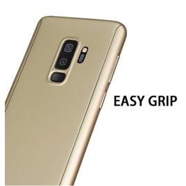 Husa glomax fullbody auriu pentru samsung galaxy s9 plus cu folie de sticla inclusa