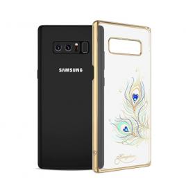 Husa glomax pentru samsung galaxy note 8 design cristale - gold