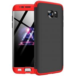 Husa pentru samsung galaxy s7 edge, glomax 360 negru-rosu