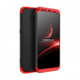 Husa pentru samsung galaxy s9, glomax 360 negru-rosu