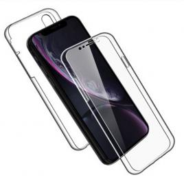 Husa de protectie 360� (fata si spate) ultra subtire pentru apple iphone xr, tpu, transparent
