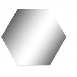 Oglinda design hexagon acrilica, argintie , 16 cm