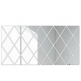 Oglinzi acrilice decorative diamant autoadezive suprafata acoperita 50x100cm - 32 piese/set