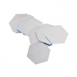 Set 12 oglinzi decorative acrilice cristal, forma hexagon , argintiu,160x138mm