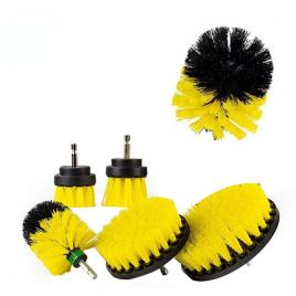 Set 6 capete perie, nylon, marimi diferite, galben