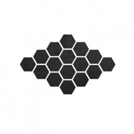 Set oglinzi decorative hexagon xl black mystyle� luxury home 12 bucati