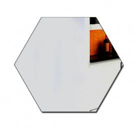Set oglinzi design hexagon-oglinzi decorative acrilice 12 bucati, 10x8.7x5 cm, argintiu