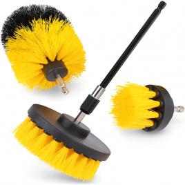 Set de 3 perii de curatare, cu adaptor pentru bormasina