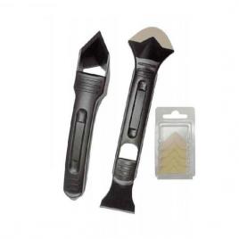 Set razuitor si spatula intins, pentru silicon, 2 buc, 5 varfuri