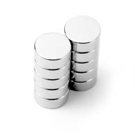 Magnet neodim disc puternic 12mm x 5mm - set de 10 bucati