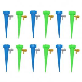 Set 12 picuratori, plastic, valva reglare debit, albastru/verde