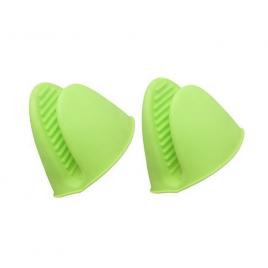 Set 2 manusi de protectie cuptor, silicon, 8.5x11 cm, verde