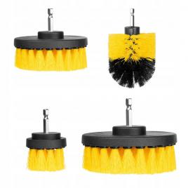 Set 4 perii pentru curatare, universale, cu adaptor pentru bormasina