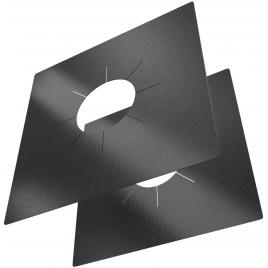 Set 4 folii protectie premium pentru aragaz, teflon, lavabila, reutilizabila, negru