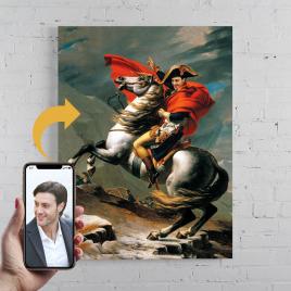 Portret personalizat pictura Napoleon printat panza canvas 50x40cm