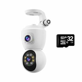 Camera de supraveghere cu microsd 32gb wifi, dubla, model jt-8292, 1080p full hd, baby monitor, cu senzor de miscare