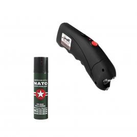 Set autoaparare ideallstore® format din electrosoc 2500 kw si spray paralizant jet 60 ml