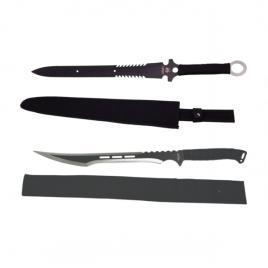 Set doua sabii de vanatoare, ideallstore®, 69 cm, husa inclusa