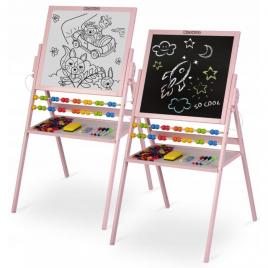 Tabla 2 in 1 pentru copii cu accesorii ricokids roz