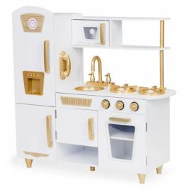 Bucatarie mare din lemn pentru copii cu accesorii ecotoys