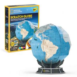 Puzzle 3d globul pamantesc 32 piese si brosura in romana cubicfun