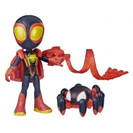 Set figurina miles morales spider man 10 cm cu accesorii spidey prietenii extraordinari
