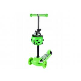 Trotineta malplay buburuza tip scooter cu 3 roti verde