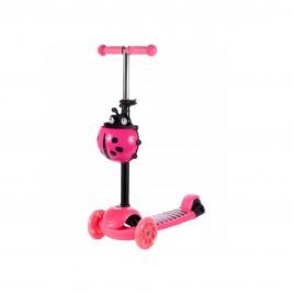 Trotineta malplay buburuza tip scooter roz
