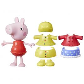 Set figurina peppa pig 15 cm cu accesorii vestimentare