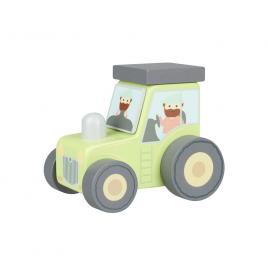 Tractor din lemn verde orange tree toys