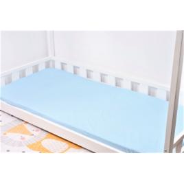 Cearsaf bumbac 100% bleu pat 90x200 cm