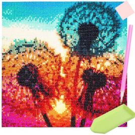 Broderie, pictura, mozaic cu diamante 30 x 30 model papadii