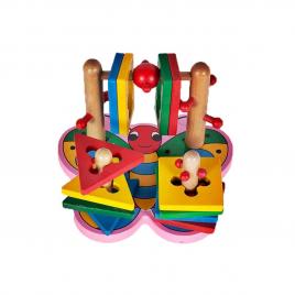 Jucarie de indemanare malplay puzzle sortator 3d din lemn