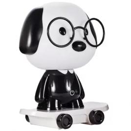 Lampa de veghe catel malplay alb&negru cu incarcare usb, 25 cm