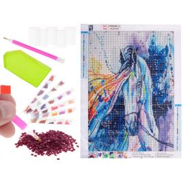 Pictura, broderie, mozaic cu diamante 5d 40 cm x 30 cm model cal