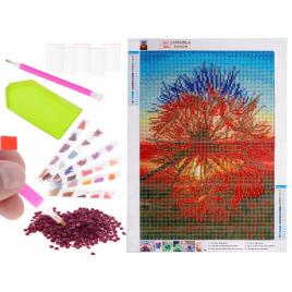Pictura, broderie, mozaic cu diamante 5d 40 cm x 30 cm model papadie