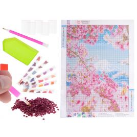 Pictura, broderie, mozaic cu diamante 5d 40 cm x 30 cm model peisaj munte
