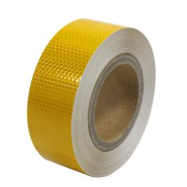Banda reflectorizanta adeziva tip fagure - galbena (rola 5cm x 25m)