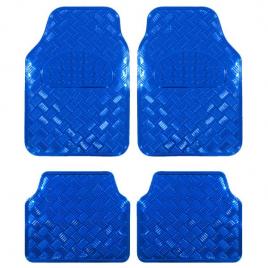 Covorase auto universale, model diamond, culoare crom albastru