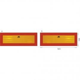 Placute reflectorizante pentru camioane 56.5x20 cm 2 buc