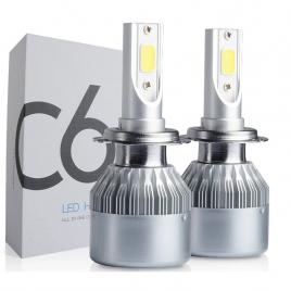 Set 2 becuri led auto, model c6, soclu h11, 6000k, 36w, 3500lm​, plug & play